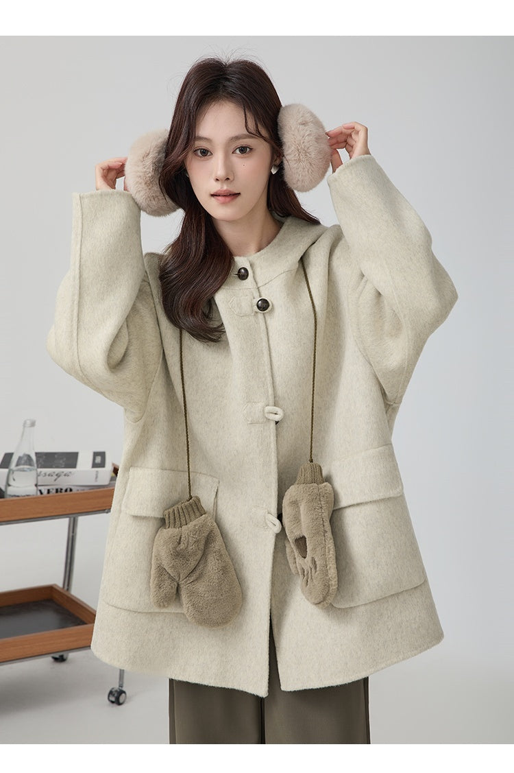 women's Hooded Wool Coat