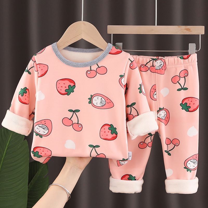 Kid's 2 Pcs Fleece Suit