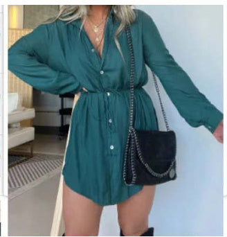 Women's Shirtdress Jumpsuit