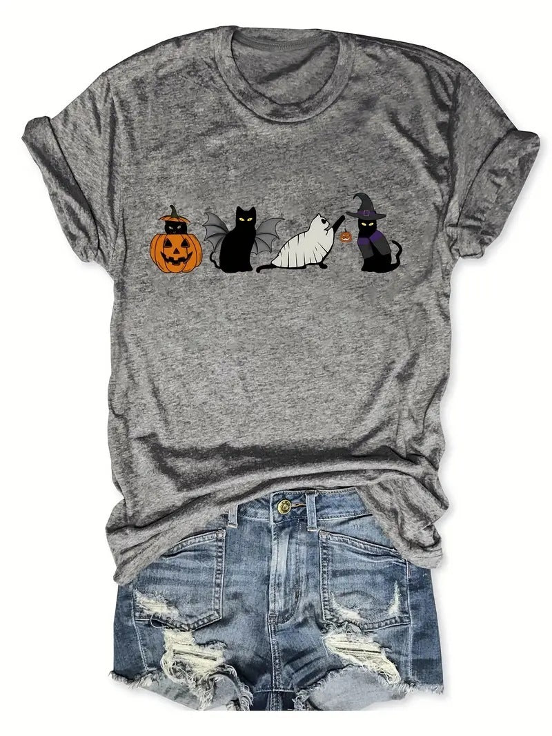 Halloween Pumpkin Printed Top
