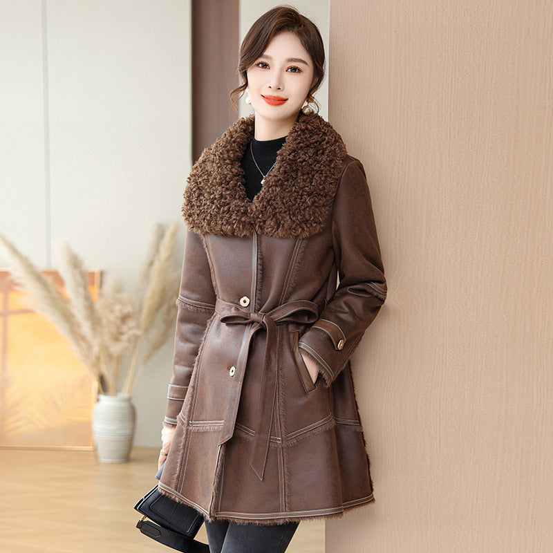 Mid-length Velvet Coat
