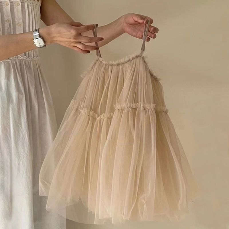 Girls' Mesh Flair Dress