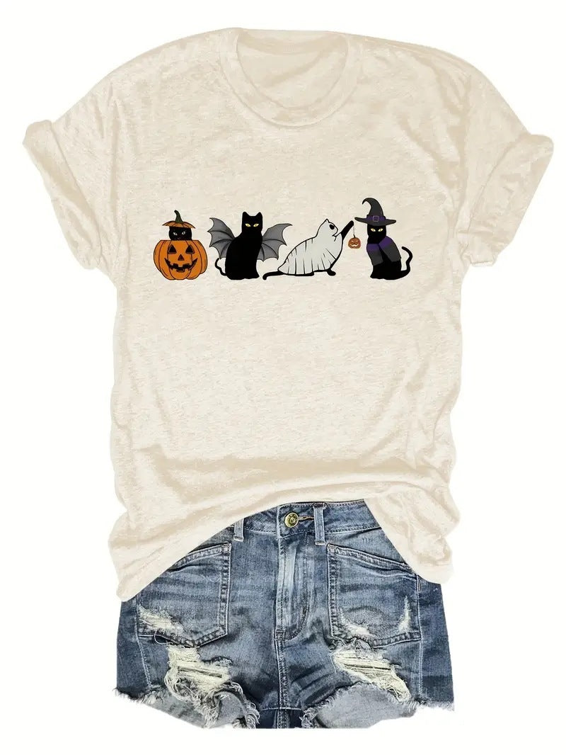 Halloween Pumpkin Printed Top