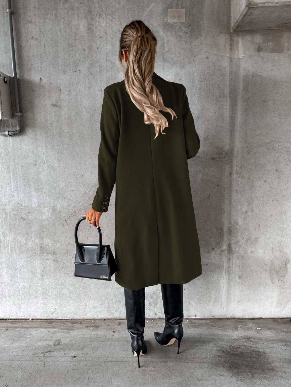 Double Breasted Long Fitted Jacket