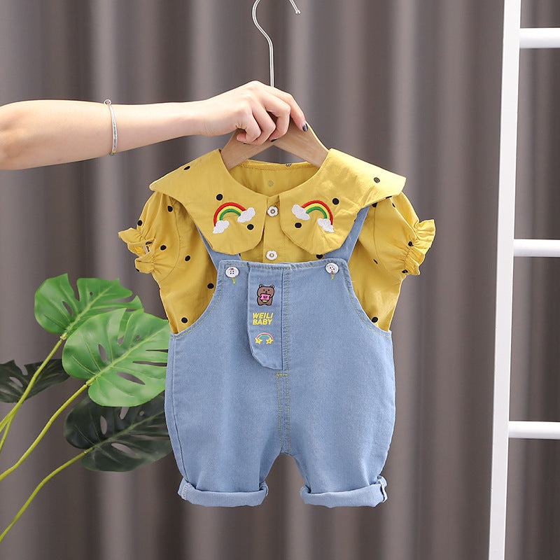 Girls' Suspender 2pc Set