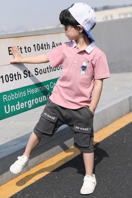 Boys Short Sleeved Cotton Shirt