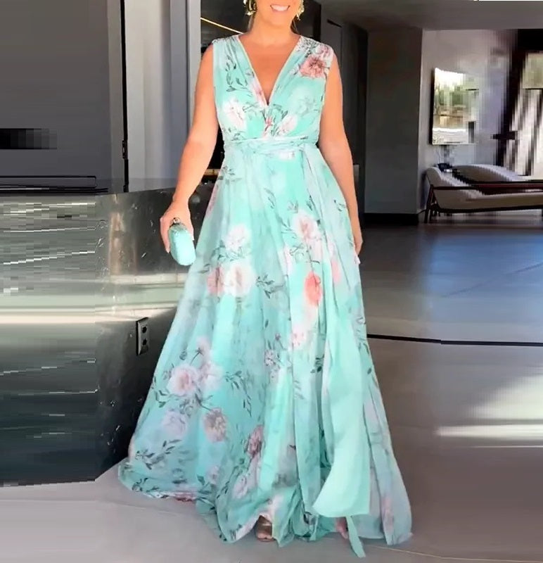 Women's Printed Chiffon Dress