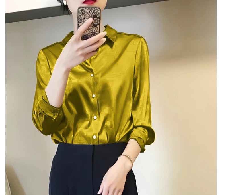 Elegant High-end Satin Shirt