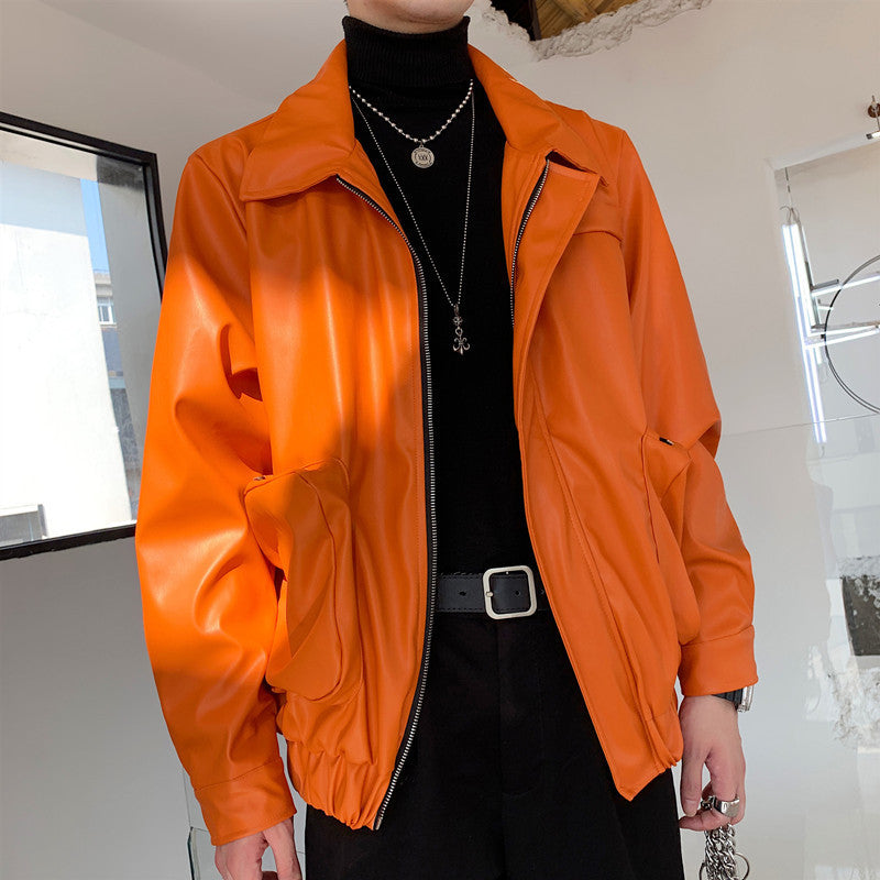 Men's Oversized Leather Jacket