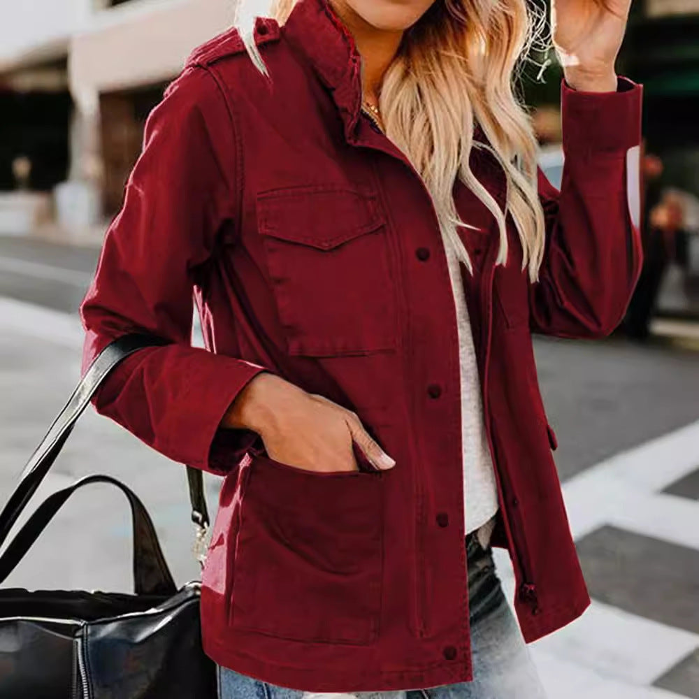 Women's Casual Loose Zip Jacket