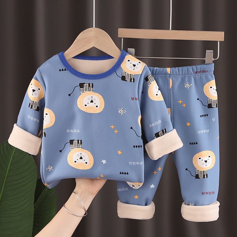 Kid's 2 Pcs Fleece Suit