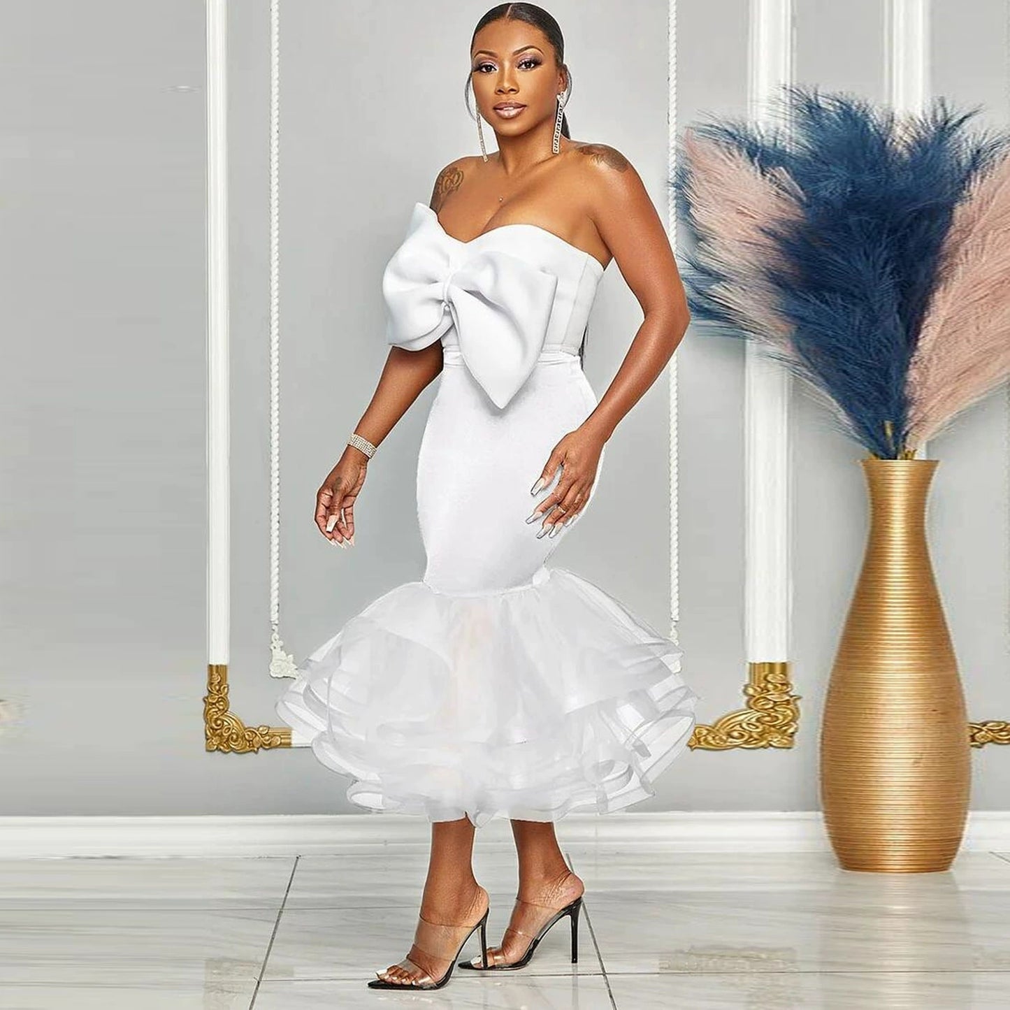 Women's Fitted 3-Dimensional Dress