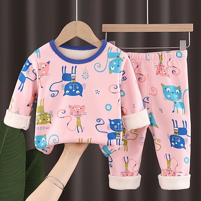 Kid's 2 Pcs Fleece Suit