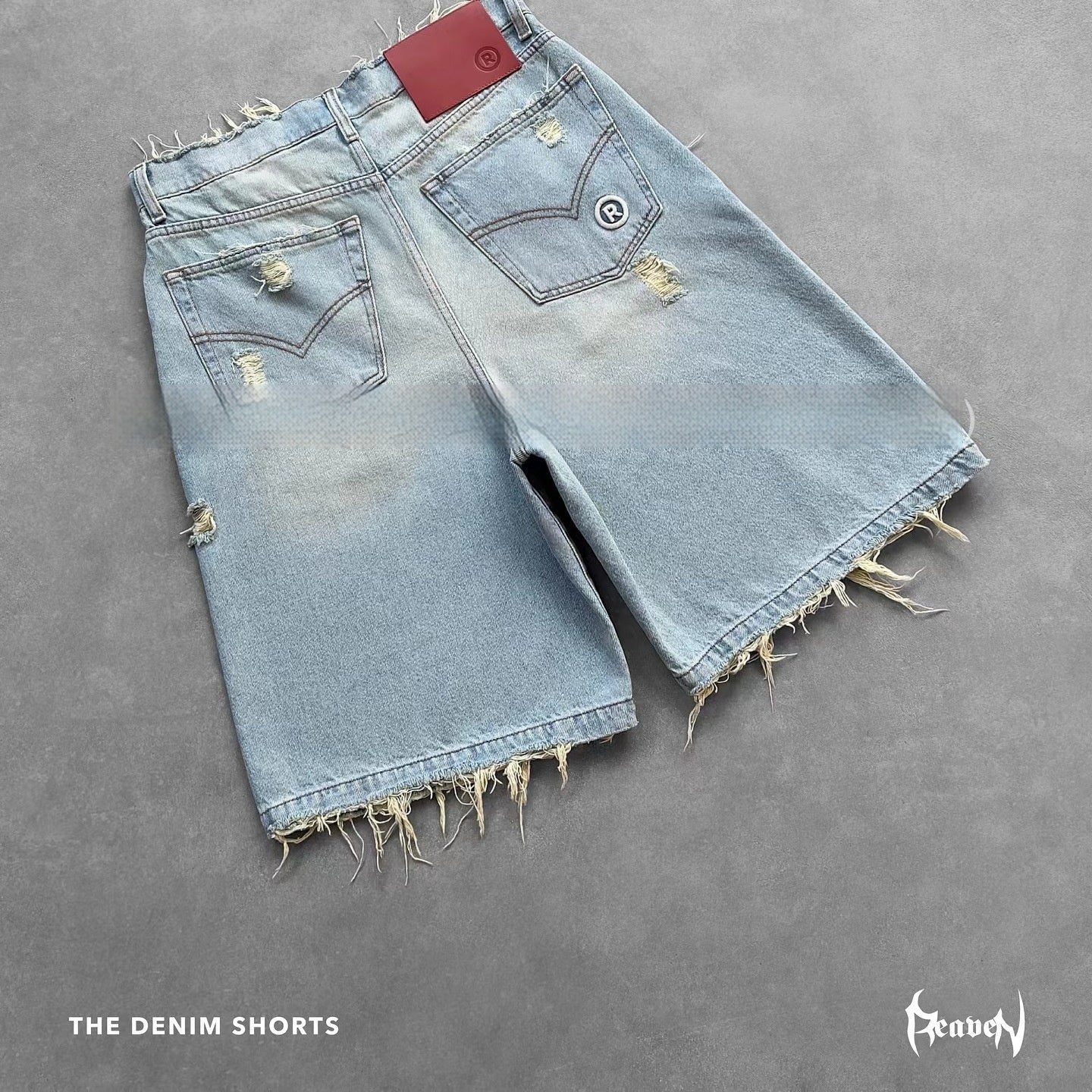 Designer Ripped Denim Shorts