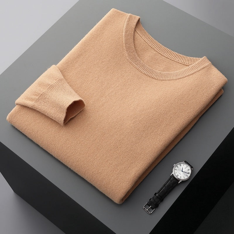 Men's Round Neck Pure Cashmere Sweater