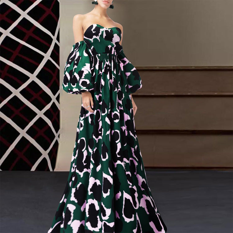 Maxi Printed Evening Dress