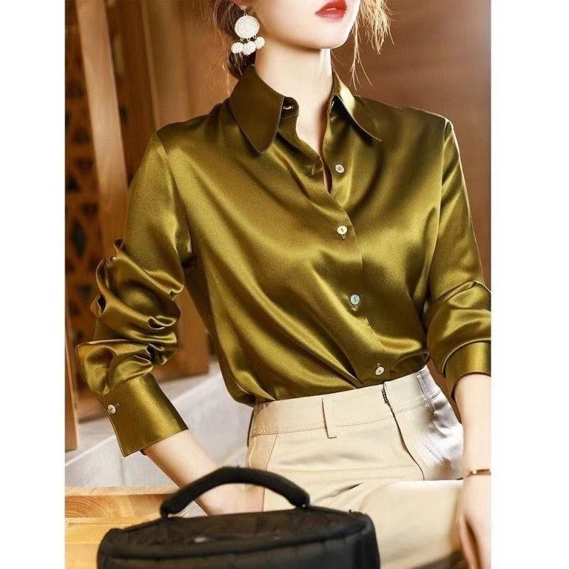 Elegant High-end Satin Shirt