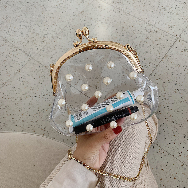 Pearl Jelly Chain Messenger Bag