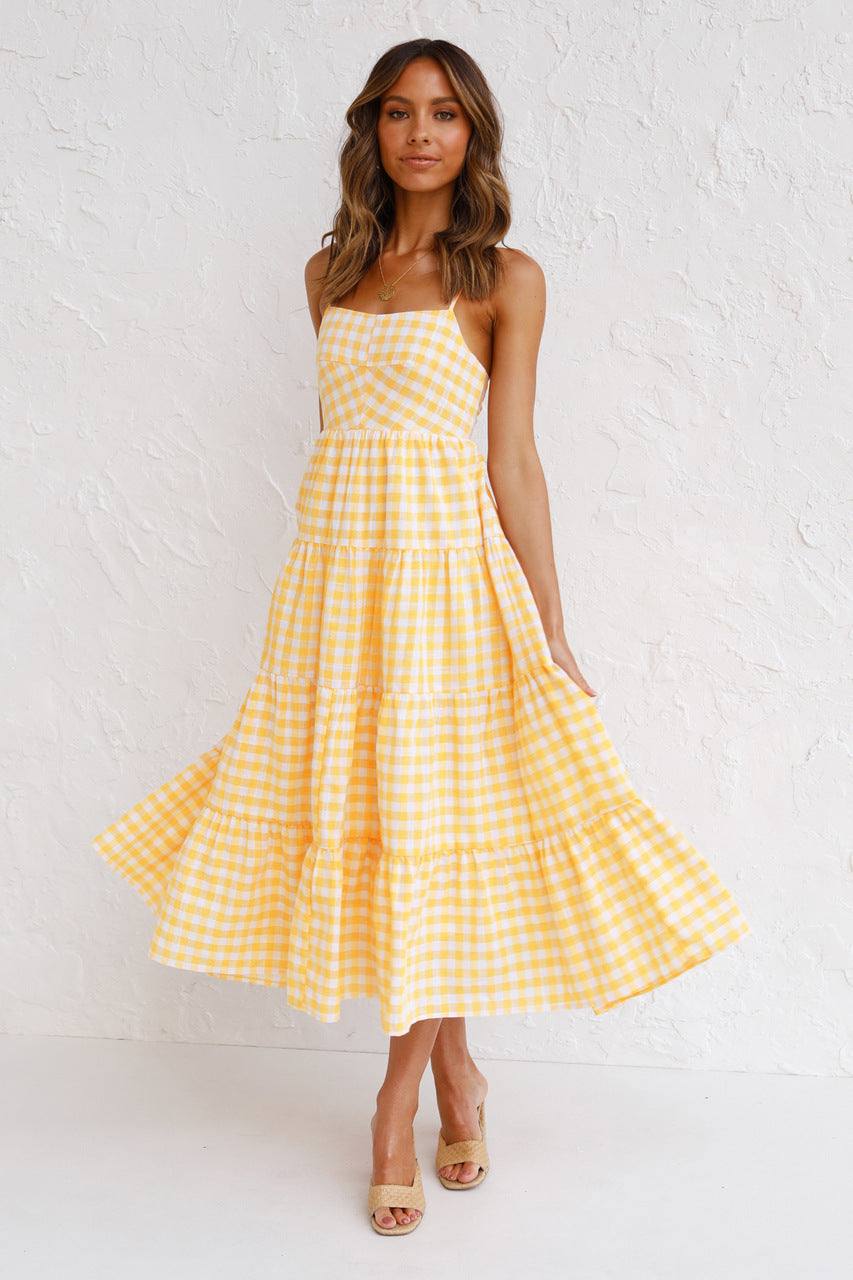 Suspender Lace Up Dress | Ajanka Inc.