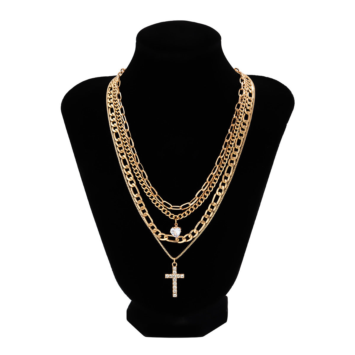 Mix And Match Cross Chain Necklace