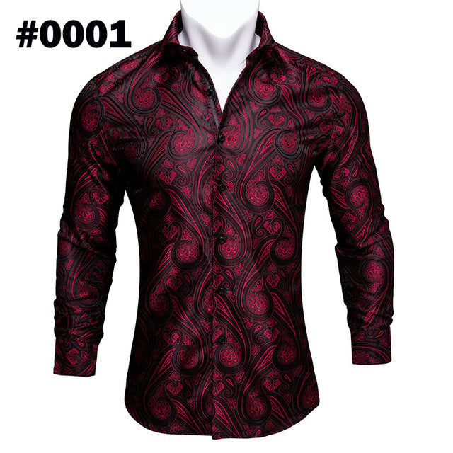 Men's Paisley Silk Shirt