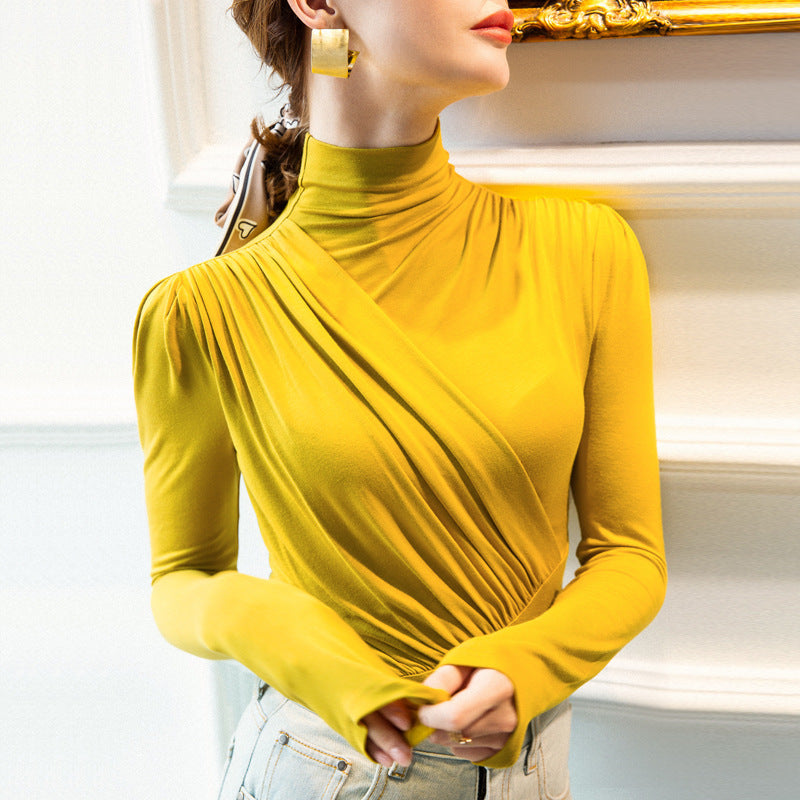 Women's Designer Mock Turtle Neck Top