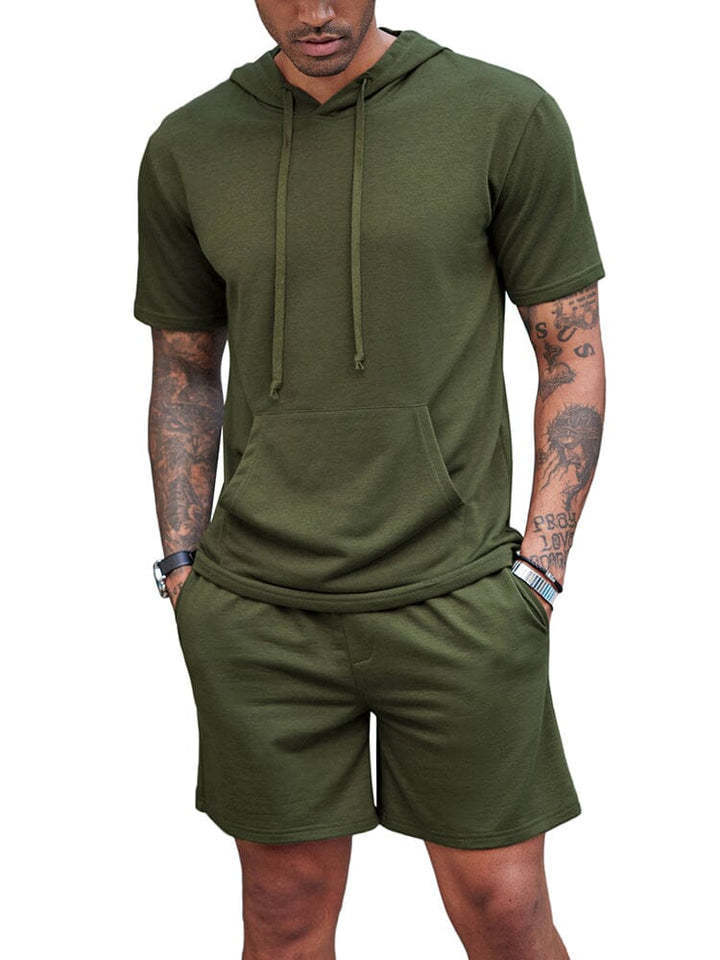 Men's Hooded T-shirt Set
