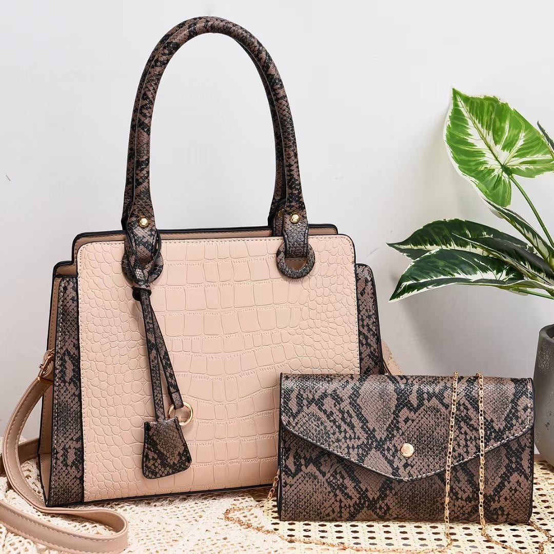 Serpentine Stitching Handbag