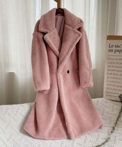 Lamb Fleece Coat W/ Pockets