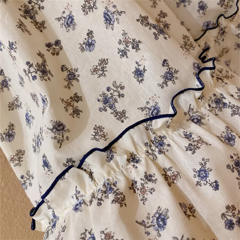 Girls' Long Sleeve Floral Dress