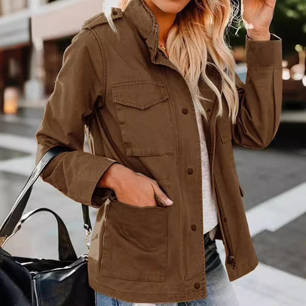 Women's Casual Loose Zip Jacket