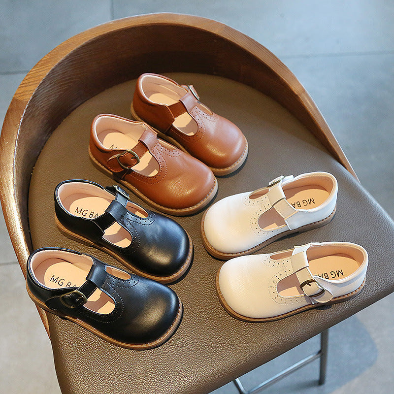British Children's Retro Leather Shoes