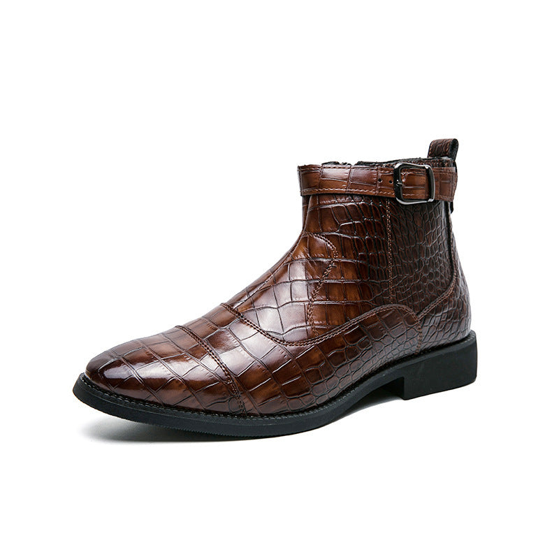 Men's Crocodile Ankle Boots