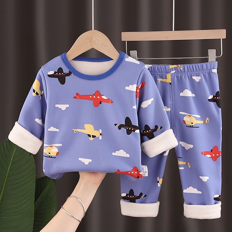 Kid's 2 Pcs Fleece Suit
