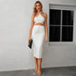 Summer's White Halter Dress