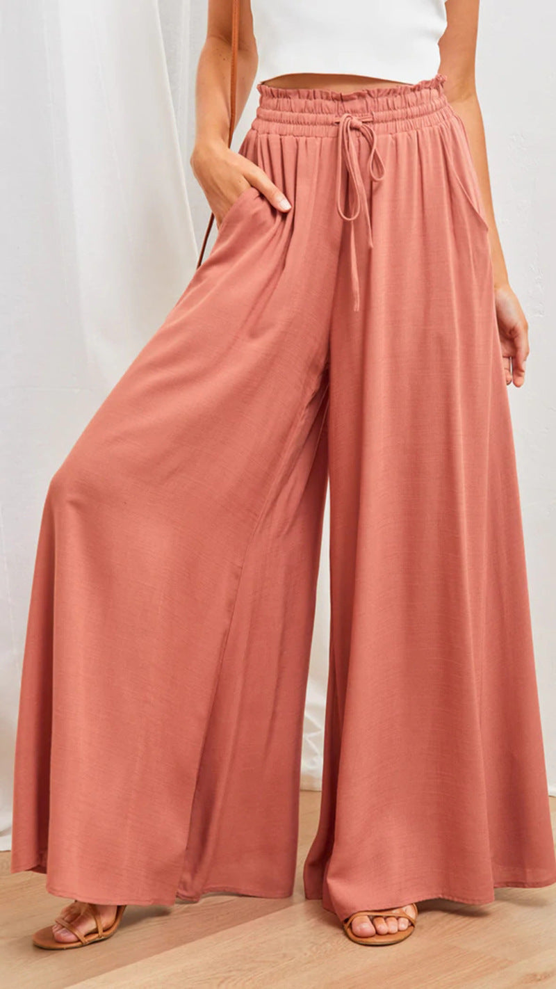 Womens Wide Leg Pocket Pants