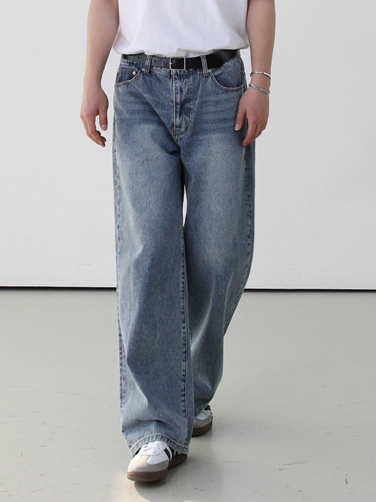 Men's Retro Personality Washed Jeans
