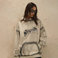 American Embroidered Frayed Halloween Hoodie For Women