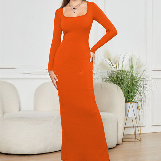 Ladies Two-in-one Maxi Dress w/Belly Contracting Control