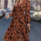 Printed V-neck Dress