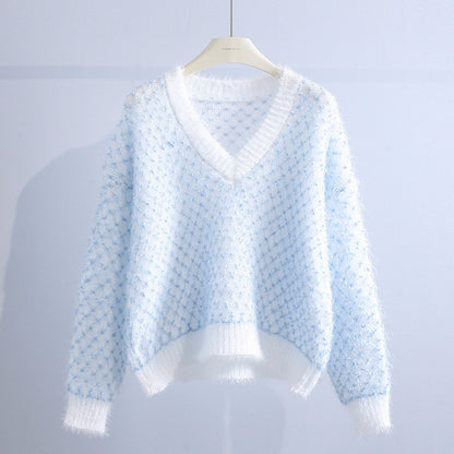Women's Plaid Knit Sweater