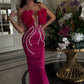 Rhinestone Tube Top Formal Dress