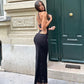 Lace Halter See Through Sheath Dress