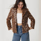Buckle Lapel Leopard Print Coat