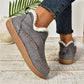 V-cut Plush Ankle Boots