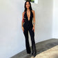 Slim-fit Lace V-neck Jumpsuit