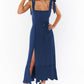 Women's Flared Slit Front Dress