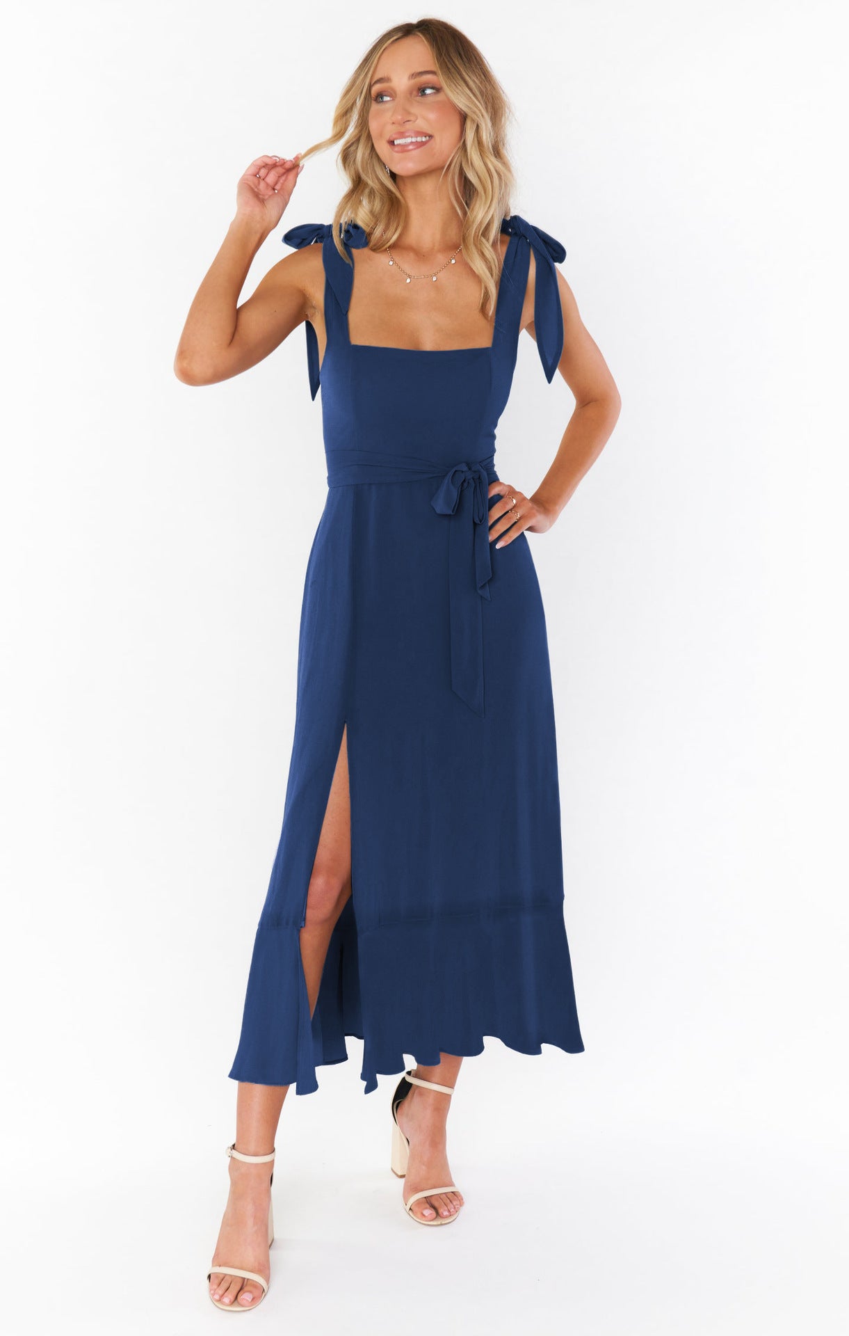 Women's Flared Slit Front Dress