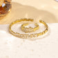 2pcs Women's Cubic Zirconia Decorative Wristband