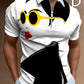 Men's Face Art Printed Short Sleeve T-shirts